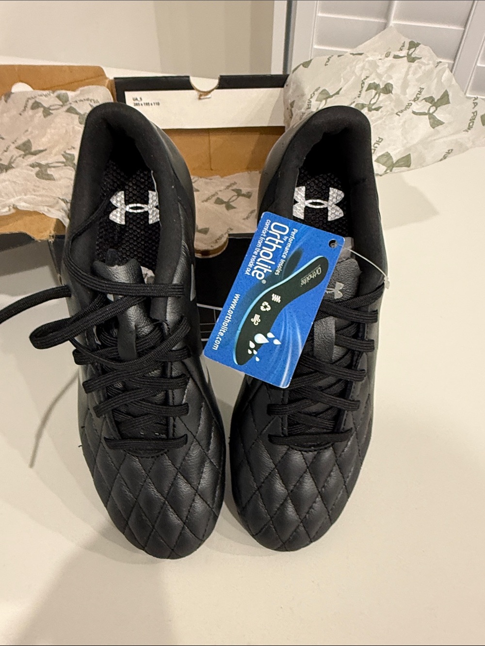 Under Armour Women’s Black Quilted Soccer Cleats- UA Team W 10 FG